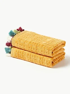 Velours-Handtuch Tallulah mit dekorativen Fransen, in verschiedenen Größen