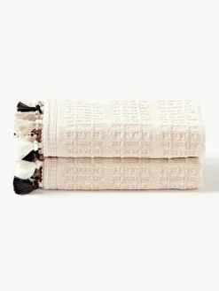 Velours-Handtuch Tallulah mit dekorativen Fransen, in verschiedenen Größen