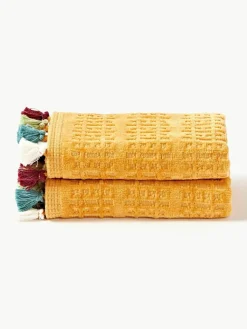 Velours-Handtuch Tallulah mit dekorativen Fransen, in verschiedenen Größen