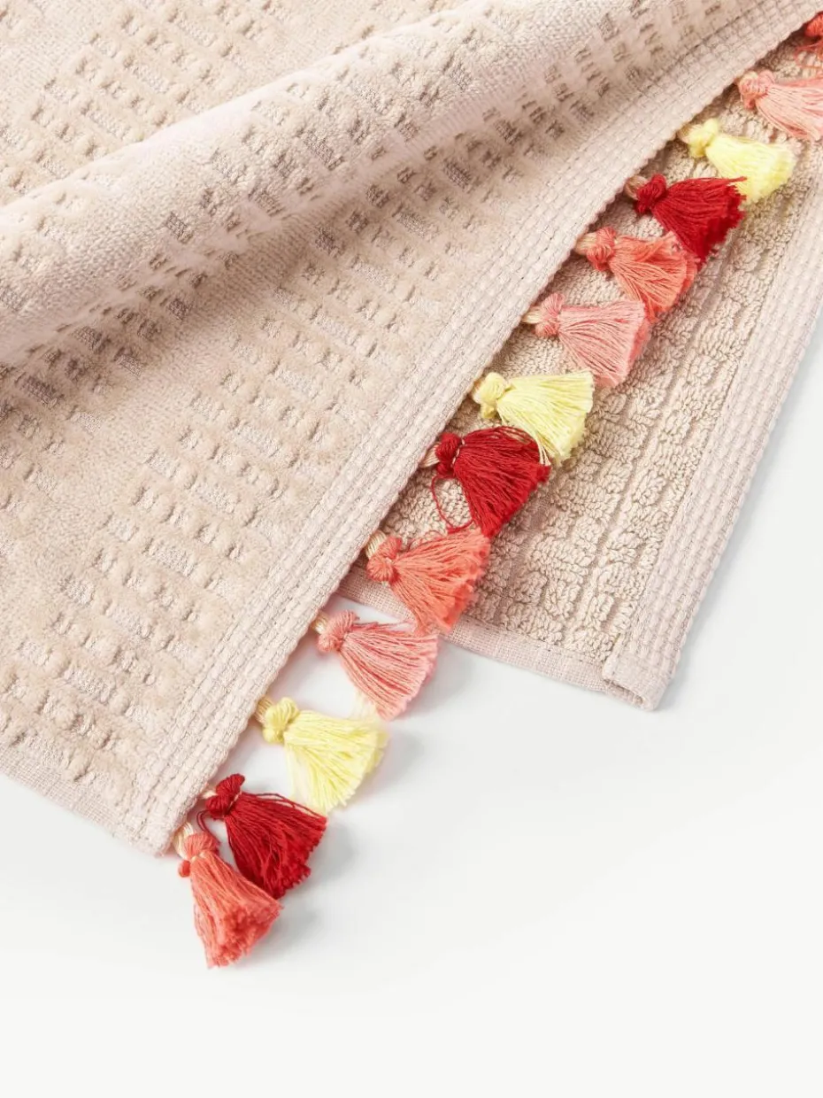 Velours-Handtuch Tallulah mit dekorativen Fransen, in verschiedenen Größen