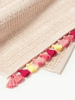 Velours-Handtuch-Set Tallulah mit dekorativen Fransen, in verschiedenen Setgrößen