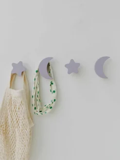 Wandhaken Sky aus Buchenholz, 4er-Set