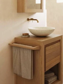 Wand-Handtuchhalter Kenta aus Teakholz