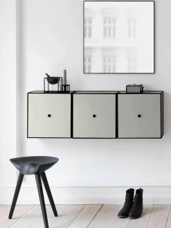 Wandkonsole Frame aus Holz und Metall