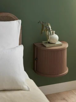 Wandnachttisch Calary mit geriffelter Front