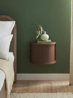 Wandnachttisch Calary mit geriffelter Front