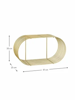 Wandregal Curva aus Metall, B 61 cm