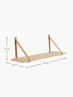 Wandregal Forno mit Lederriemen