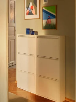 Wand-Schuhschrank Caruso mit Klappfächern