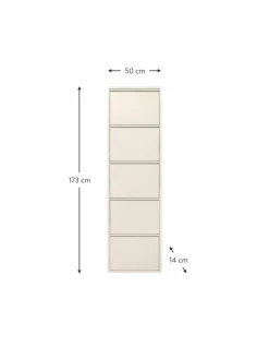 Wand-Schuhschrank Caruso mit Klappfächern