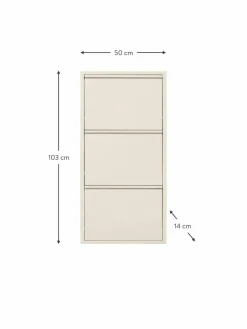 Wand-Schuhschrank Caruso mit Klappfächern