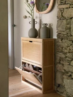 Wand-Schuhschrank Kedar aus Bambusholz