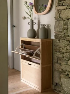 Wand-Schuhschrank Kedar aus Bambusholz