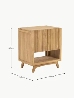 Waschbeckenunterschrank Kuveni aus Teakholz, B 70 cm