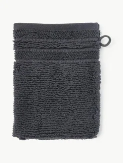 Waschhandschuhe Luxe mit Streifenbordüre, 2 Stück