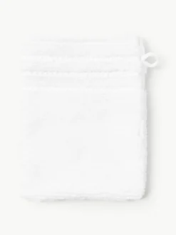 Waschhandschuhe Luxe mit Streifenbordüre, 2 Stück