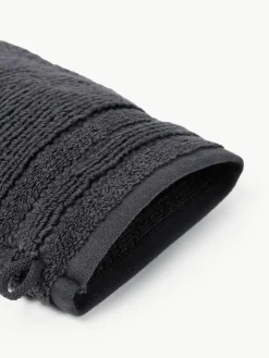 Waschhandschuhe Luxe mit Streifenbordüre, 2 Stück