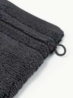 Waschhandschuhe Luxe mit Streifenbordüre, 2 Stück