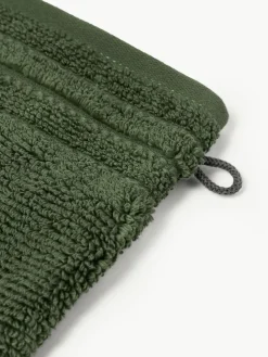 Waschhandschuhe Luxe mit Streifenbordüre, 2 Stück