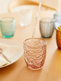 Wassergläser Geometrie mit Strukturmuster, 6er-Set