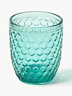 Wassergläser Geometrie mit Strukturmuster, 6er-Set