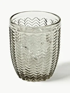 Wassergläser Geometrie mit Strukturmuster, 6er-Set