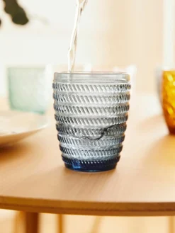 Wassergläser Geometrie mit Strukturmuster, 6er-Set