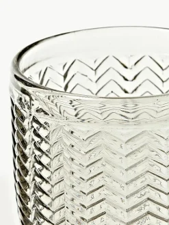 Wassergläser Geometrie mit Strukturmuster, 6er-Set