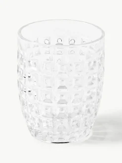 Wassergläser Geometrie mit Strukturmuster, 6er-Set