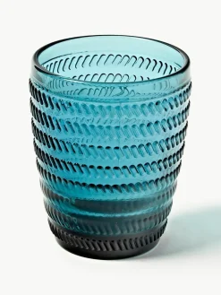 Wassergläser Geometrie mit Strukturmuster, 6er-Set