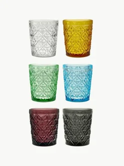 Wassergläser Marrakech mit Strukturmuster, 6er-Set