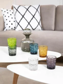 Wassergläser Marrakech mit Strukturmuster, 6er-Set