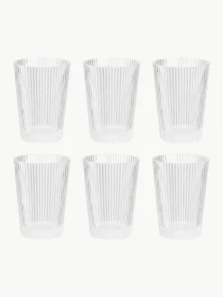 Wassergläser Pilastro mit Rillenrelief, 6 Stück