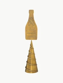 Weihnachtsbaumspitze Champagne aus Messing