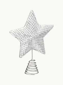 Weihnachtsbaumspitze Disco Star mit Spiegel-Effekt