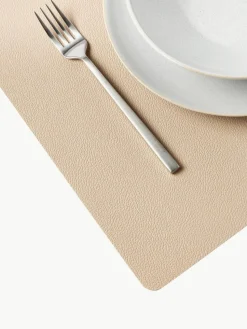 Wendbare Tischsets Bitz aus Kunstleder, 4 Stück