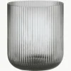 Windlicht Ven mit Rillenrelief aus Glas, H 16 cm