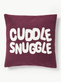 Winterliche Kissenhülle Janara mit Aufschrift