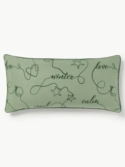 Winterlicher Flanell-Kopfkissenbezug Isabelle mit Kederumrandung