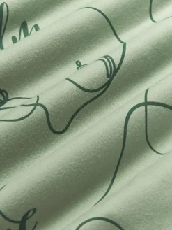 Winterlicher Flanell-Kopfkissenbezug Isabelle mit Kederumrandung