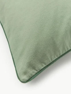 Winterlicher Flanell-Kopfkissenbezug Isabelle mit Kederumrandung