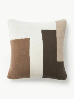 Woll-Kissenhülle Aylin mit abstrakter Verzierung