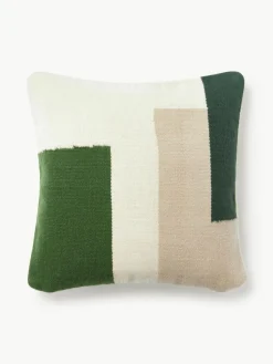 Woll-Kissenhülle Aylin mit abstrakter Verzierung