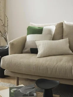 Woll-Kissenhülle Aylin mit abstrakter Verzierung