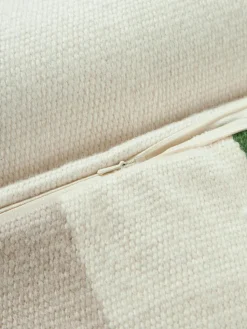 Woll-Kissenhülle Aylin mit abstrakter Verzierung