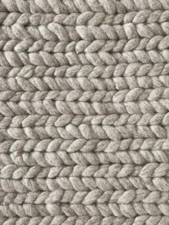 Wollteppich Bruna mit geflochtener Struktur