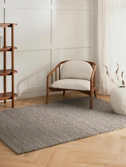 Wollteppich Bruna mit geflochtener Struktur