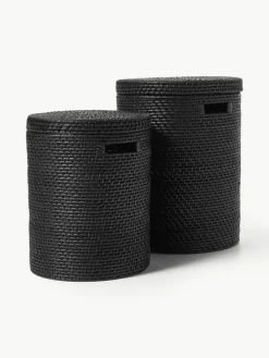 Wäschekörbe Lurdes mit Deckel, 2er-Set