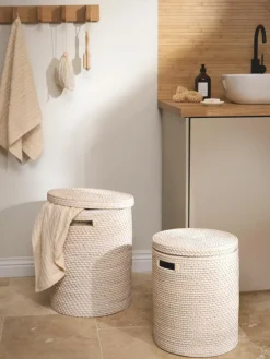 Wäschekörbe Lurdes mit Deckel, 2er-Set