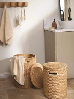 Wäschekörbe Lurdes mit Deckel, 2er-Set